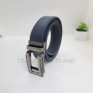 Blue Genuine Leather Automatic Belt for Men - thumbnail 2