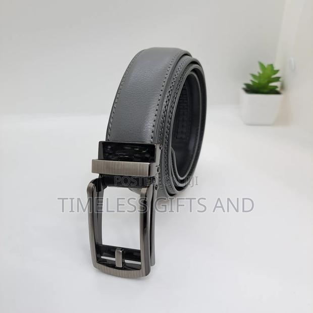 Grey Automatic Belt Silver Buckle for Men