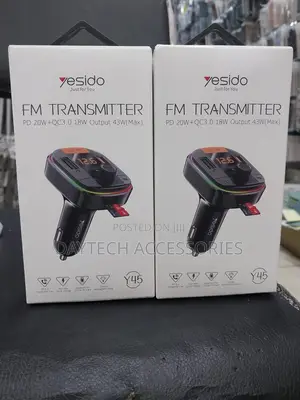 Yesido Y45 Fm Transmitter With Bluetooth and Fast Charging