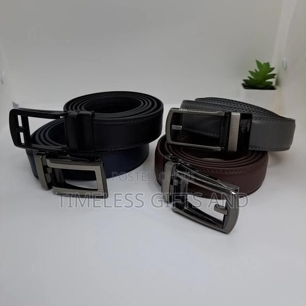 Men Simple Leather Belts - thumbnail 2