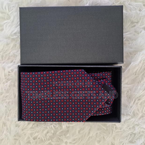 Men Floral Print Silk Tie Gift - thumbnail 2