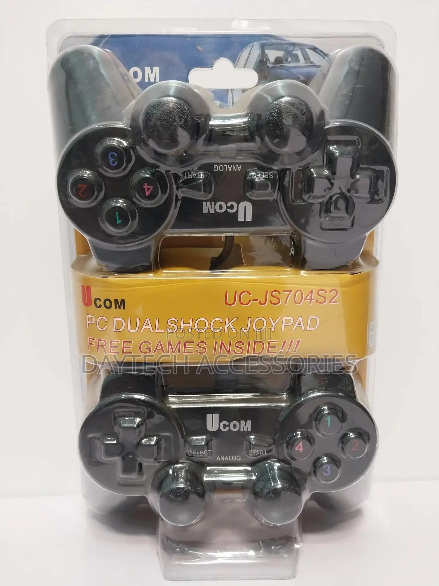 Ucom 2-in-1 Pc Dual Shock Twin Joypad Wired Usb Controller