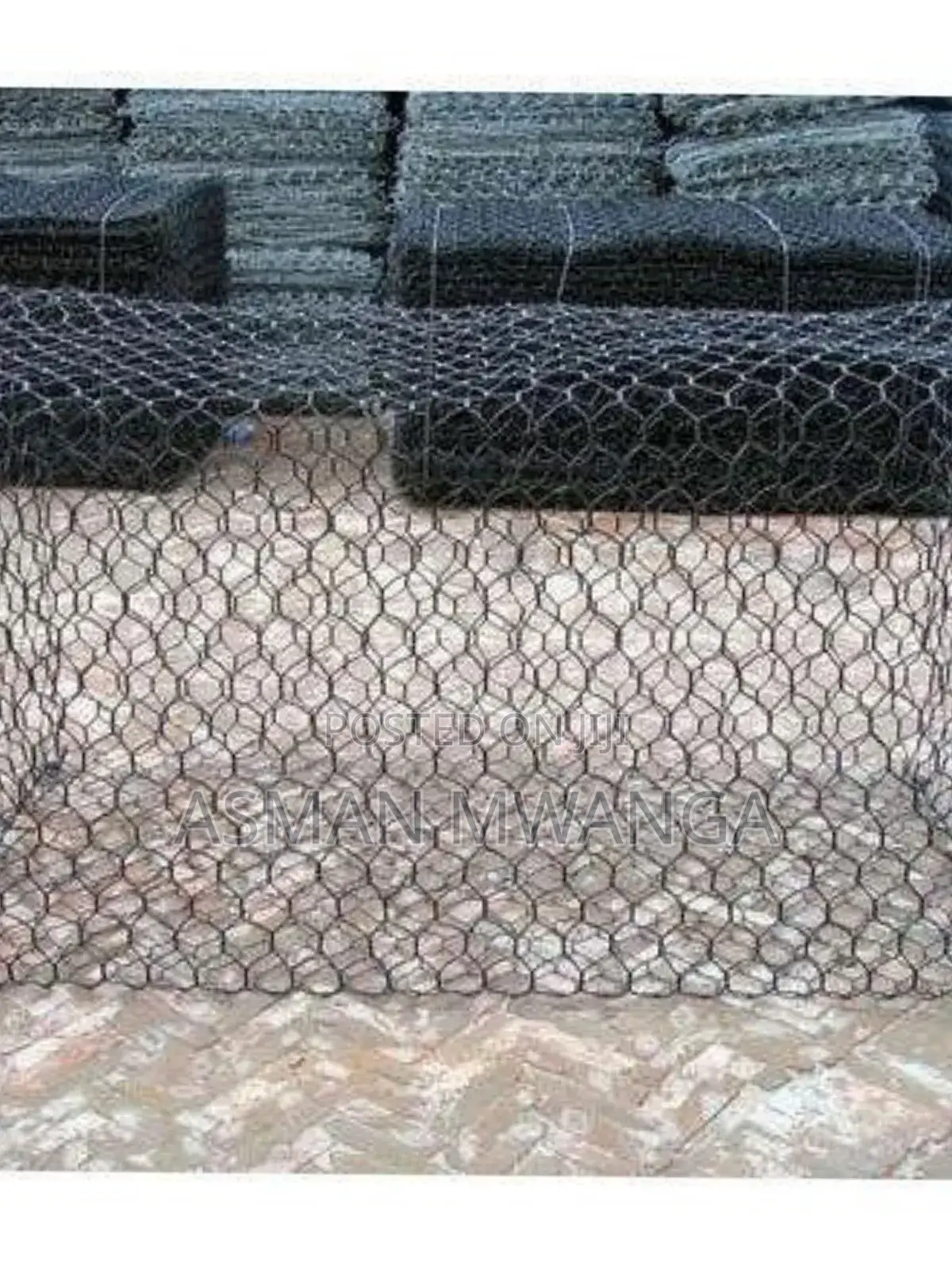 Galvanised Gabion Baskets (1×1×2)M
