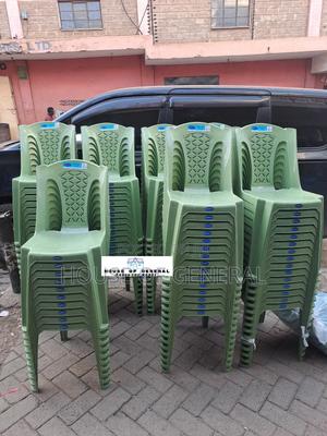 Jungle Green Armless Plastic Chair Strong Plastic Chair - main view