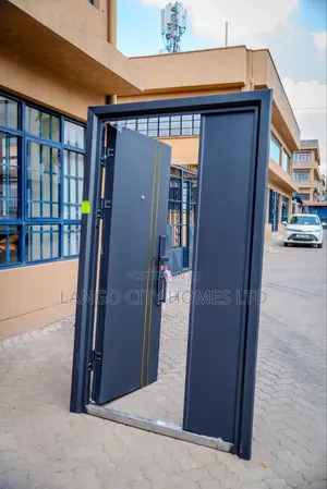 Mettalic Imported Doors Grey With Gold Accessories