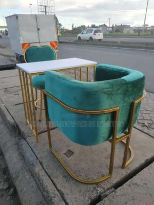 Green Styling Chair, Nail Table, Love Seat - main view