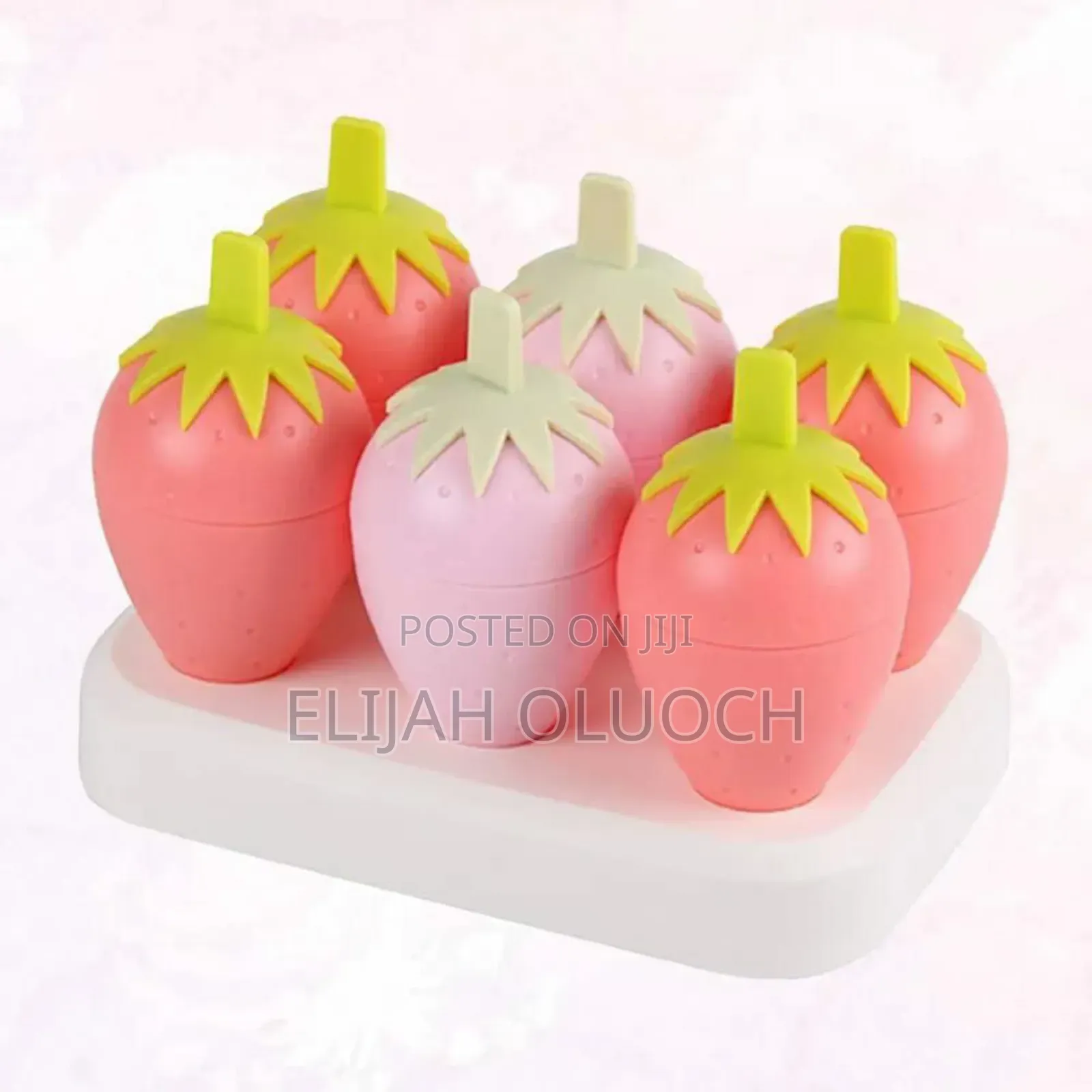 6 Grids Strawberry Ice Cream Popsicle Mold