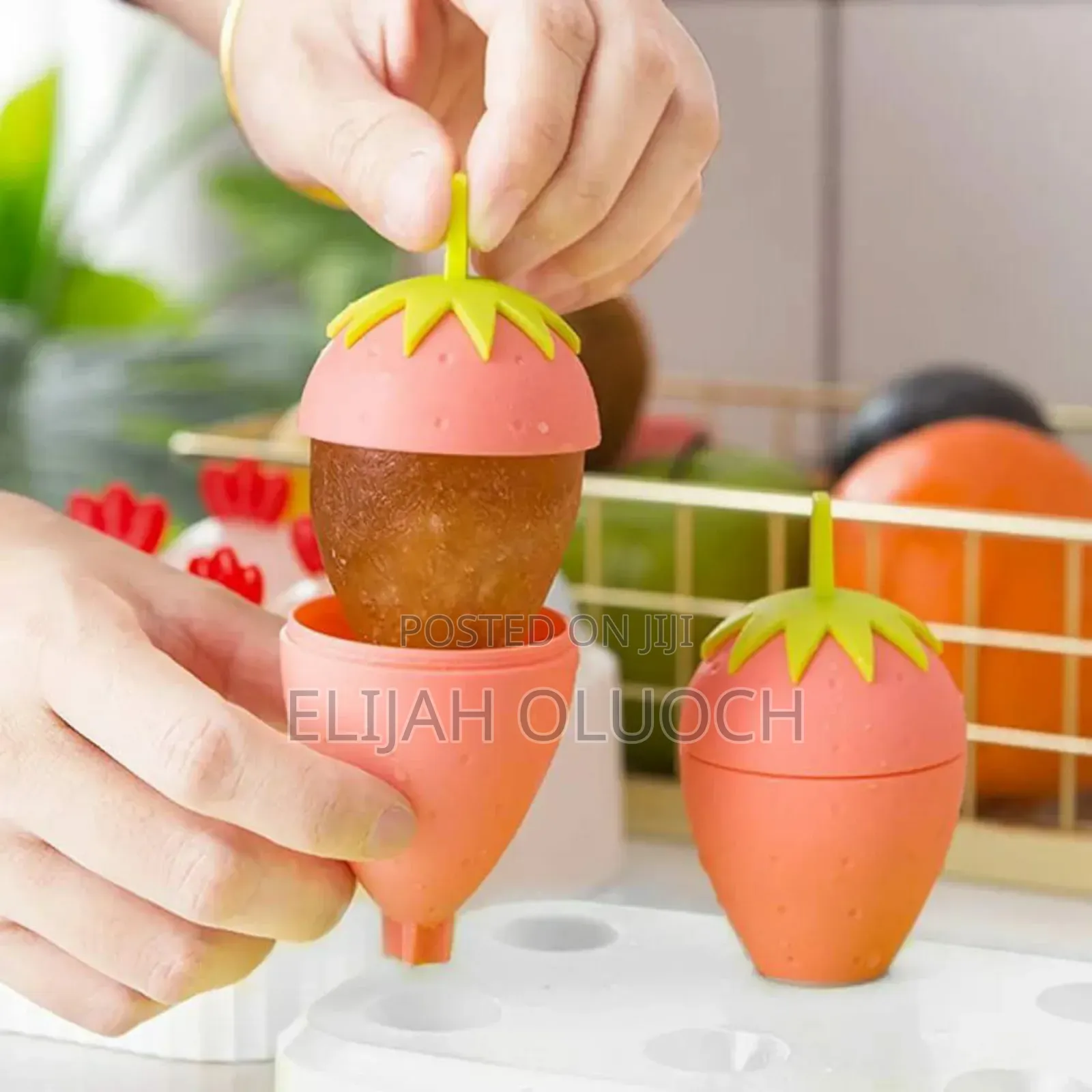 6 Grids Strawberry Ice Cream Popsicle Mold