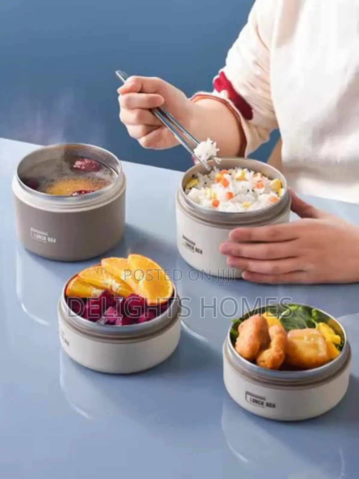 Round 550ml Bento Lunch Box_ha