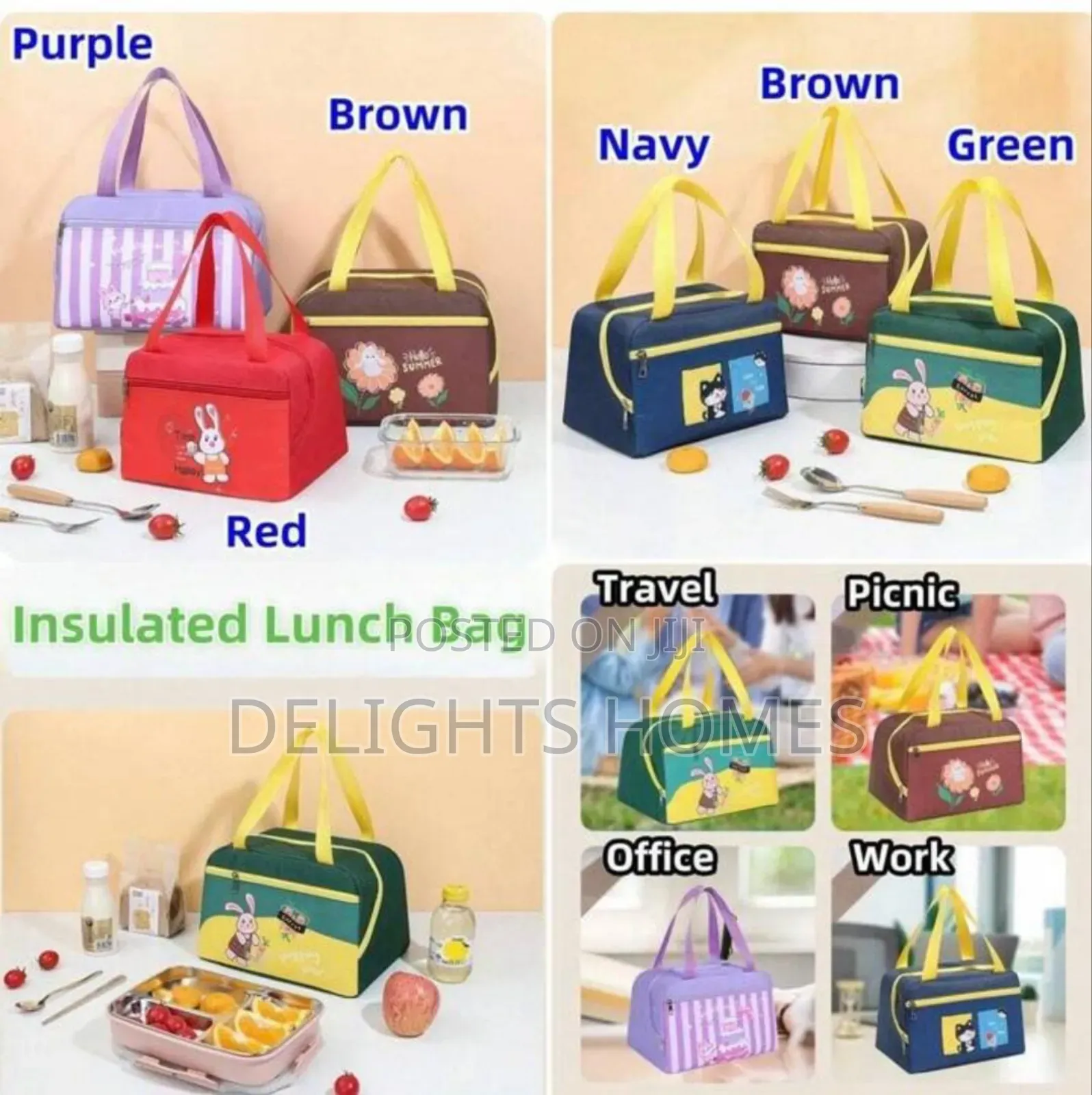 Oxford Cloth Insulated Lunch Bag-Ha