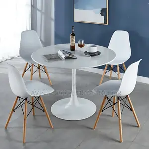 4 Chair Dining Set With Circular Table