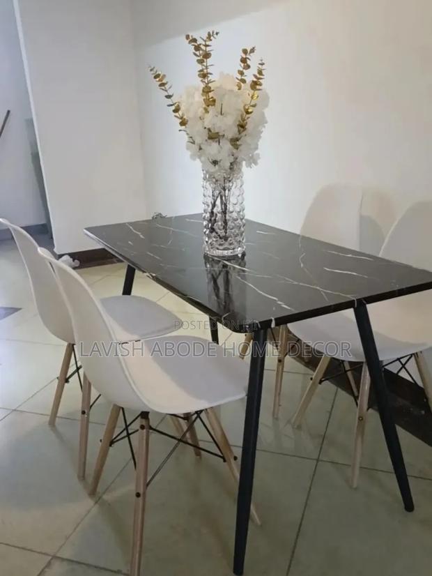 Dining Table - Rectangular Marble Black - thumbnail 2