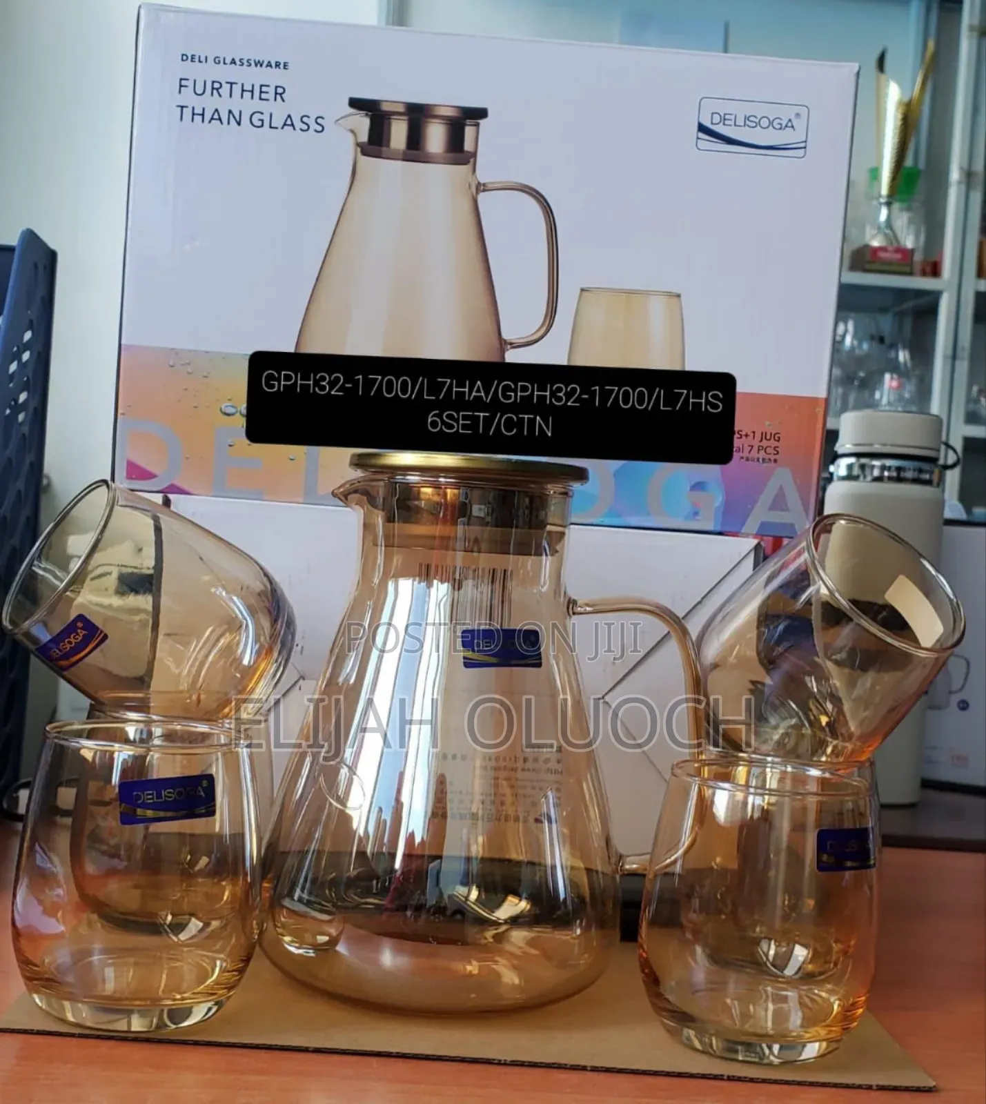 Golden Deli Glassware,7 Pc Water Set