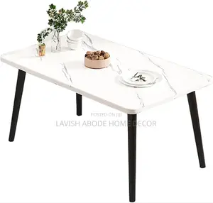 White Dining Table Fits Up to 6 Chairs