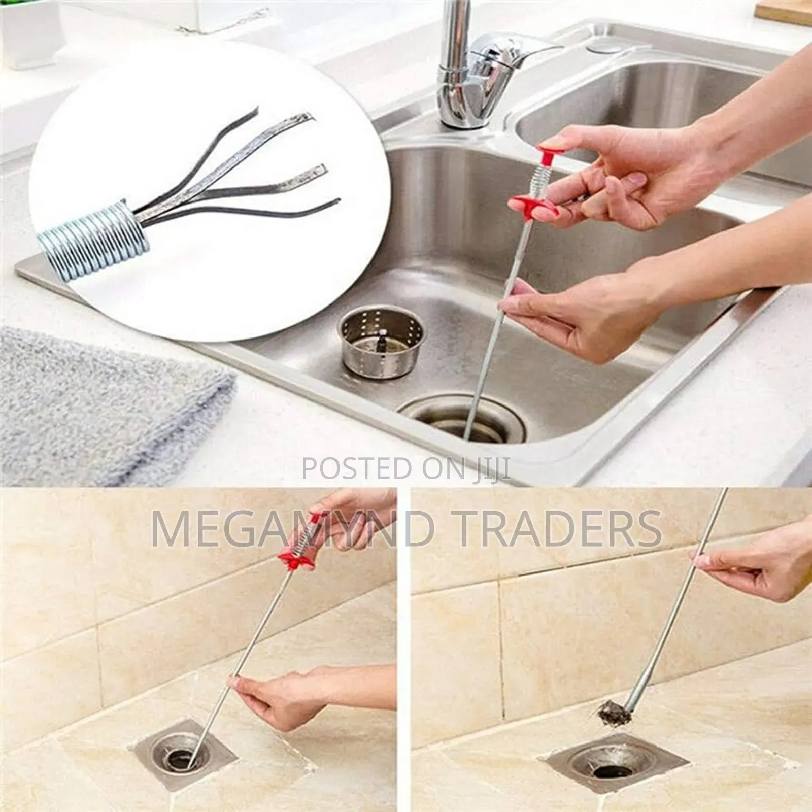 Flexible Grabbing Craw Pick Up Reacher/Drain Clog Remover
