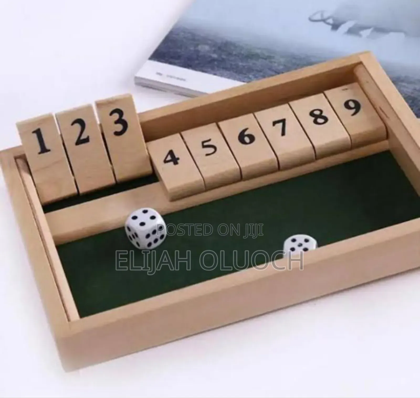 Wooden Board Game Shut Can Be Played With Two Players