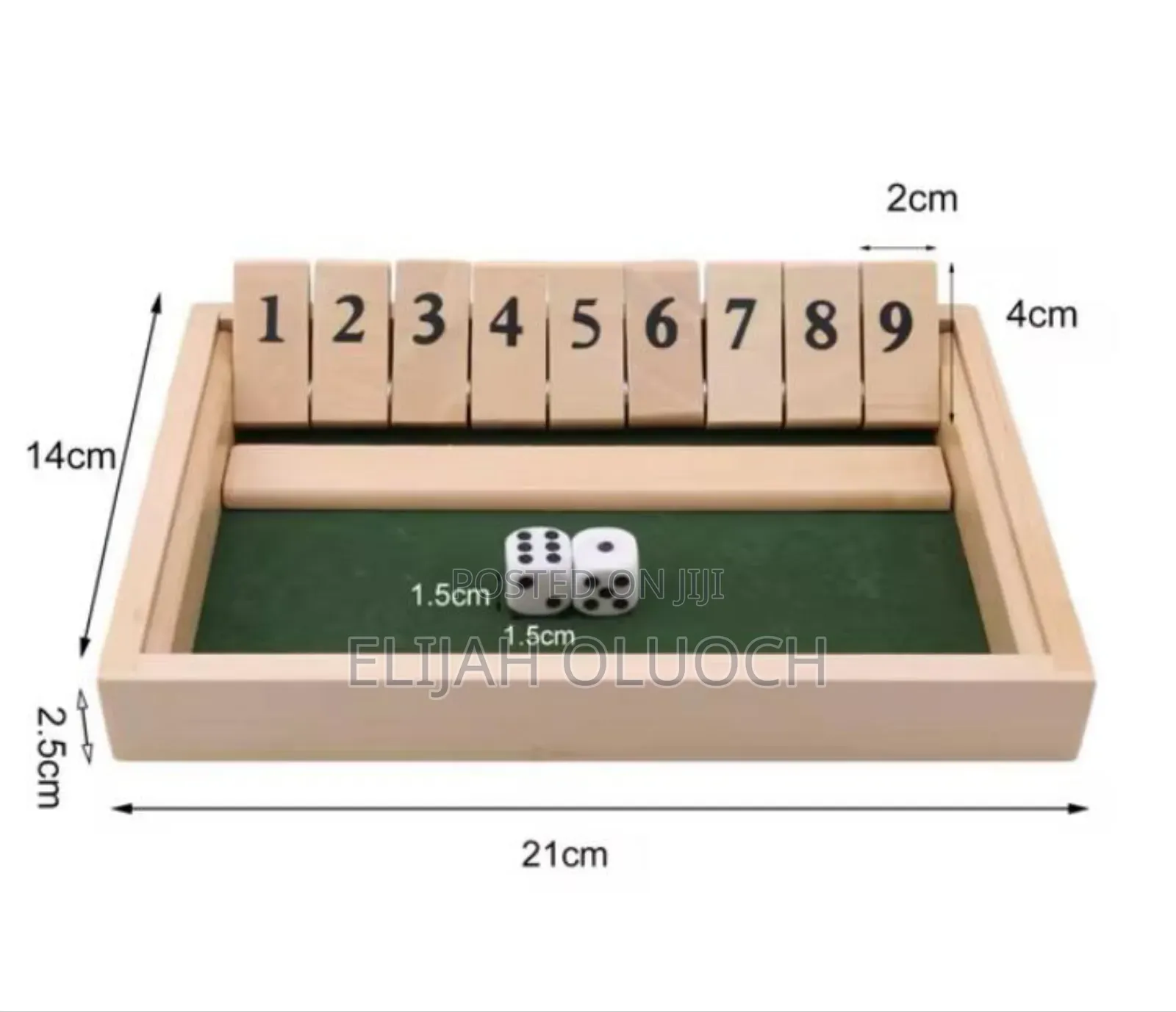 Wooden Board Game Shut Can Be Played With Two Players