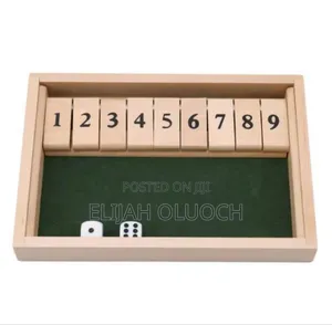Wooden Board Game Shut Can Be Played With Two Players