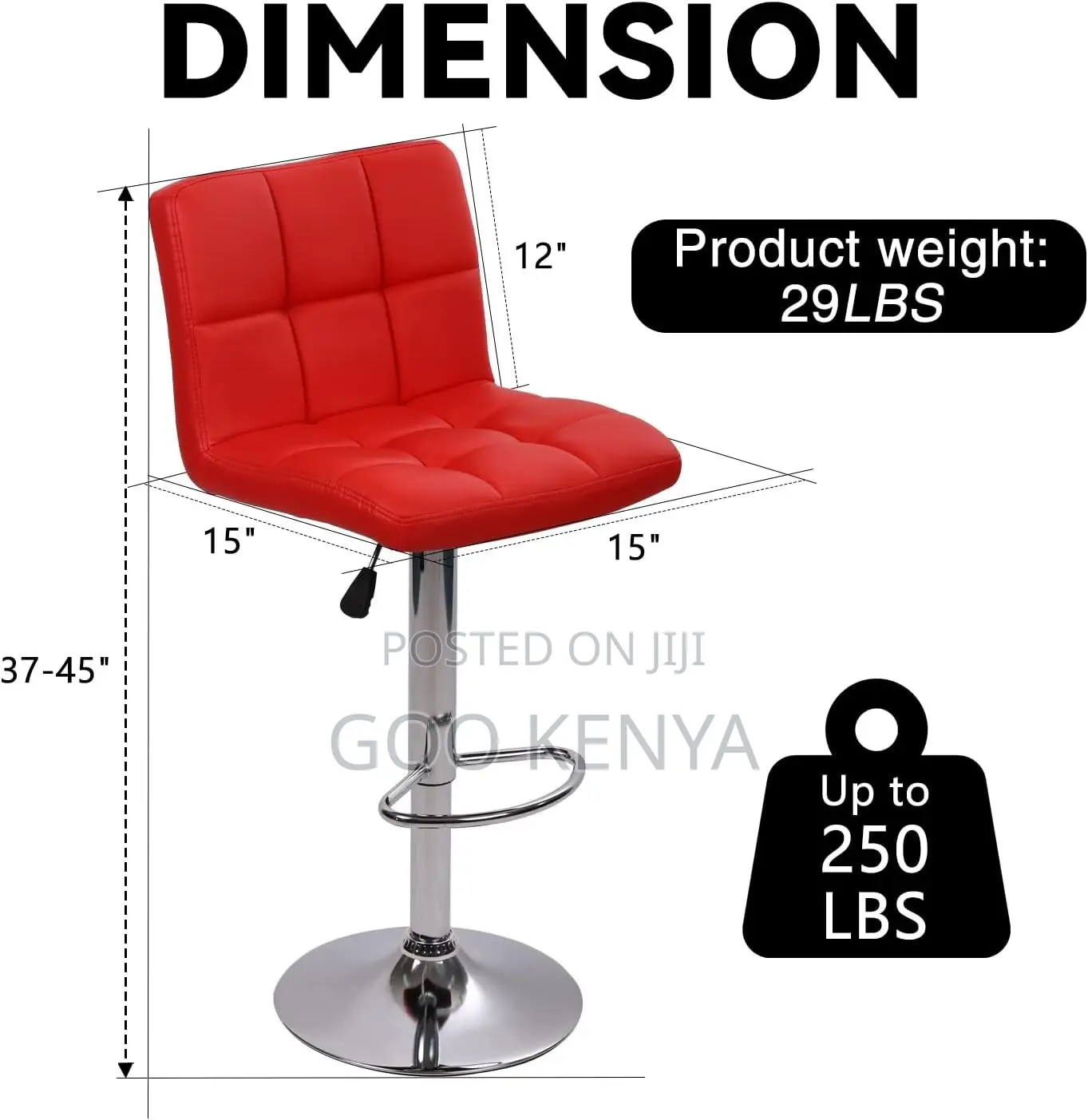 Home Chairs ; Height Adjustable Counter Stool Chair