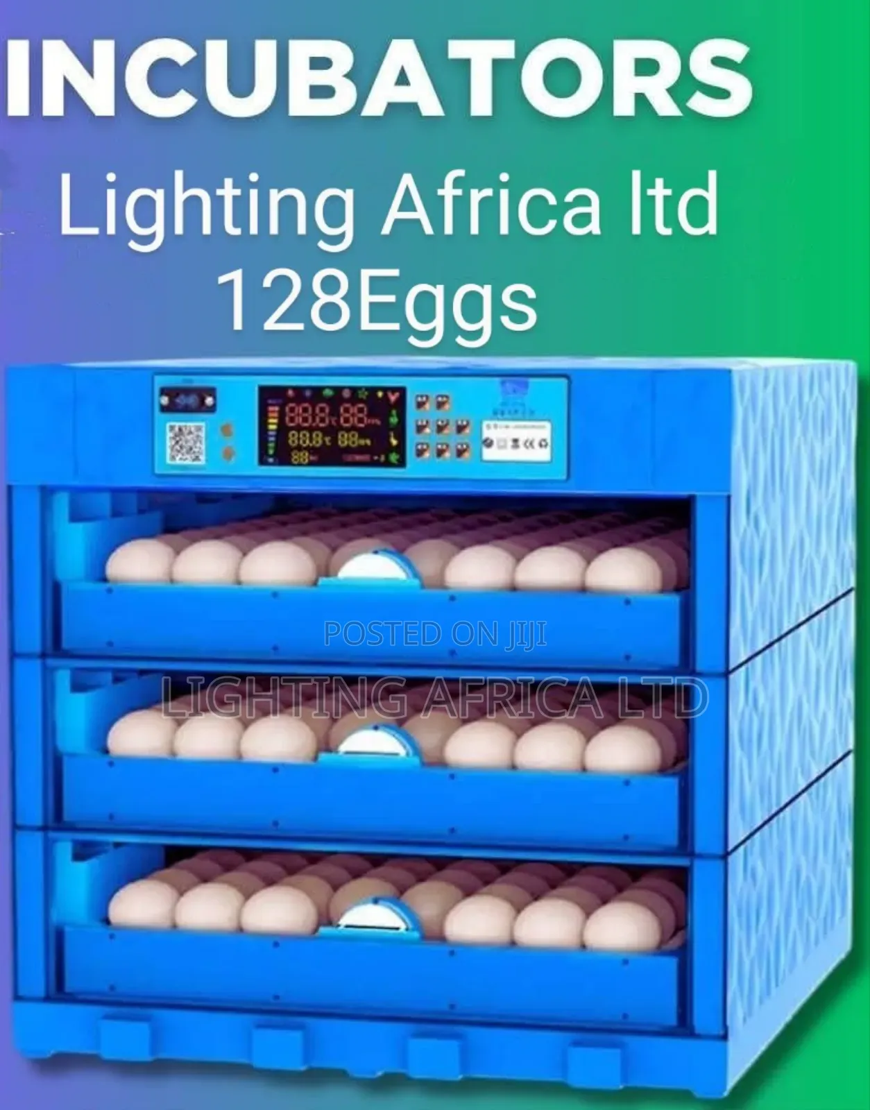 128 Eggs Commercial Ac/Dc Incubator