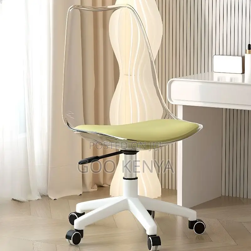 Home Chairs ; Transparent Swivel Office Stool