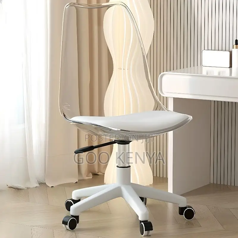 Home Chairs ; Transparent Swivel Office Stool