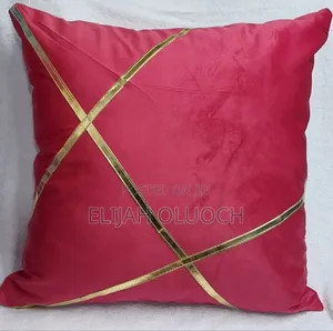 Gold Strip Cushion Covers 
Sizes 45 by 45 Cm
