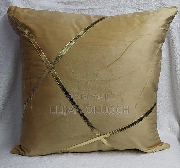 Gold Strip Cushion Covers 
Sizes 45 by 45 Cm - thumbnail 5