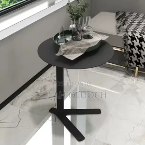 Modern Iron Frame Accent Side Table-