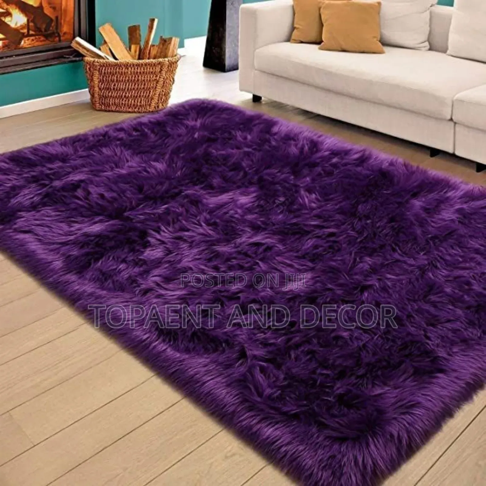 Soft Purple Fluffy Carpet
