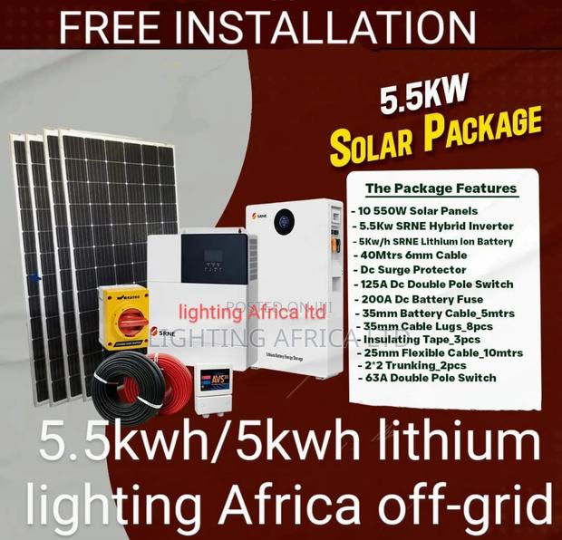 Srne 5.5kva Inverter + 5.12kwh Lithium Total Off-Grid Kit - main view