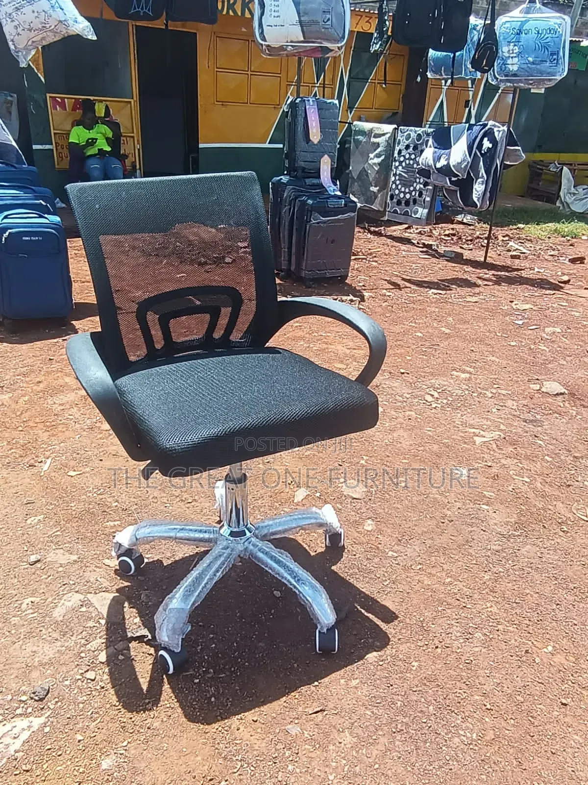 Vintage Black Mesh Office Chair Bv6tfc