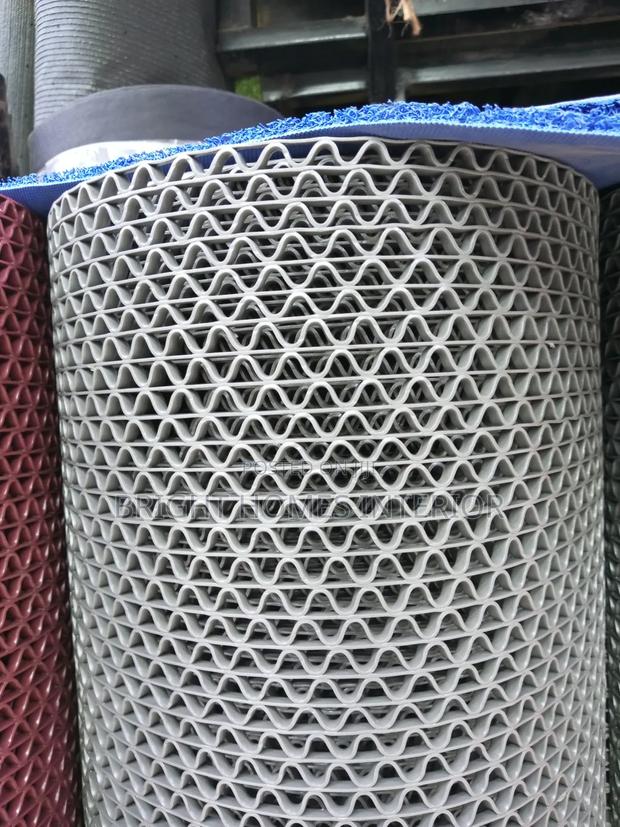 Grey Bathroom Rubber Mats Available - main view
