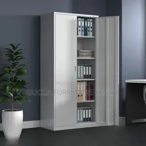 Cabinets:Steel 2-Compartment Storage Unit for Office Use