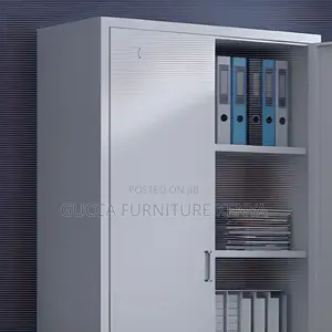 Cabinets:Steel 2-Compartment Storage Unit for Office Use