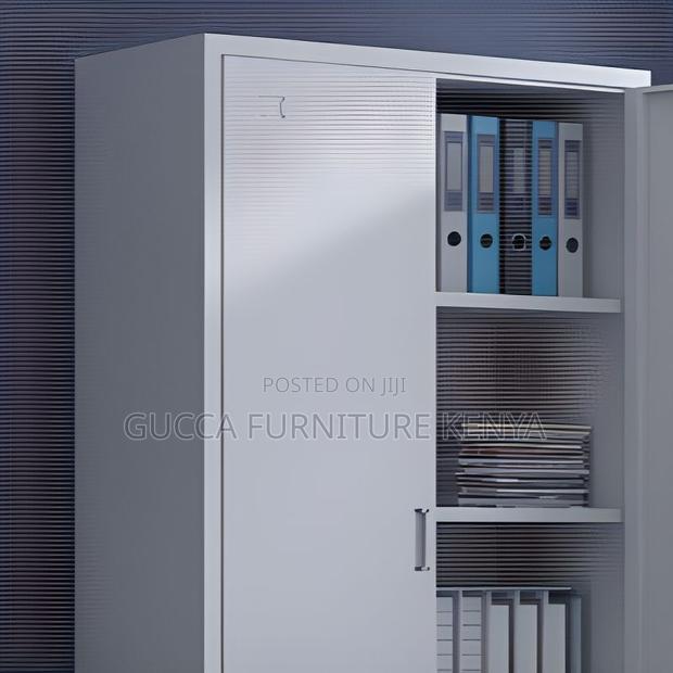 Cabinets:Steel 2-Compartment Storage Unit for Office Use - thumbnail 4