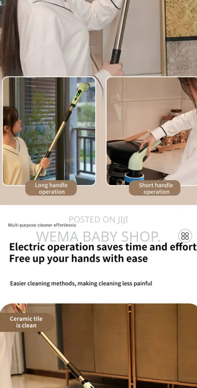 Multifunction Household Wireless Electric Cleaning Brush