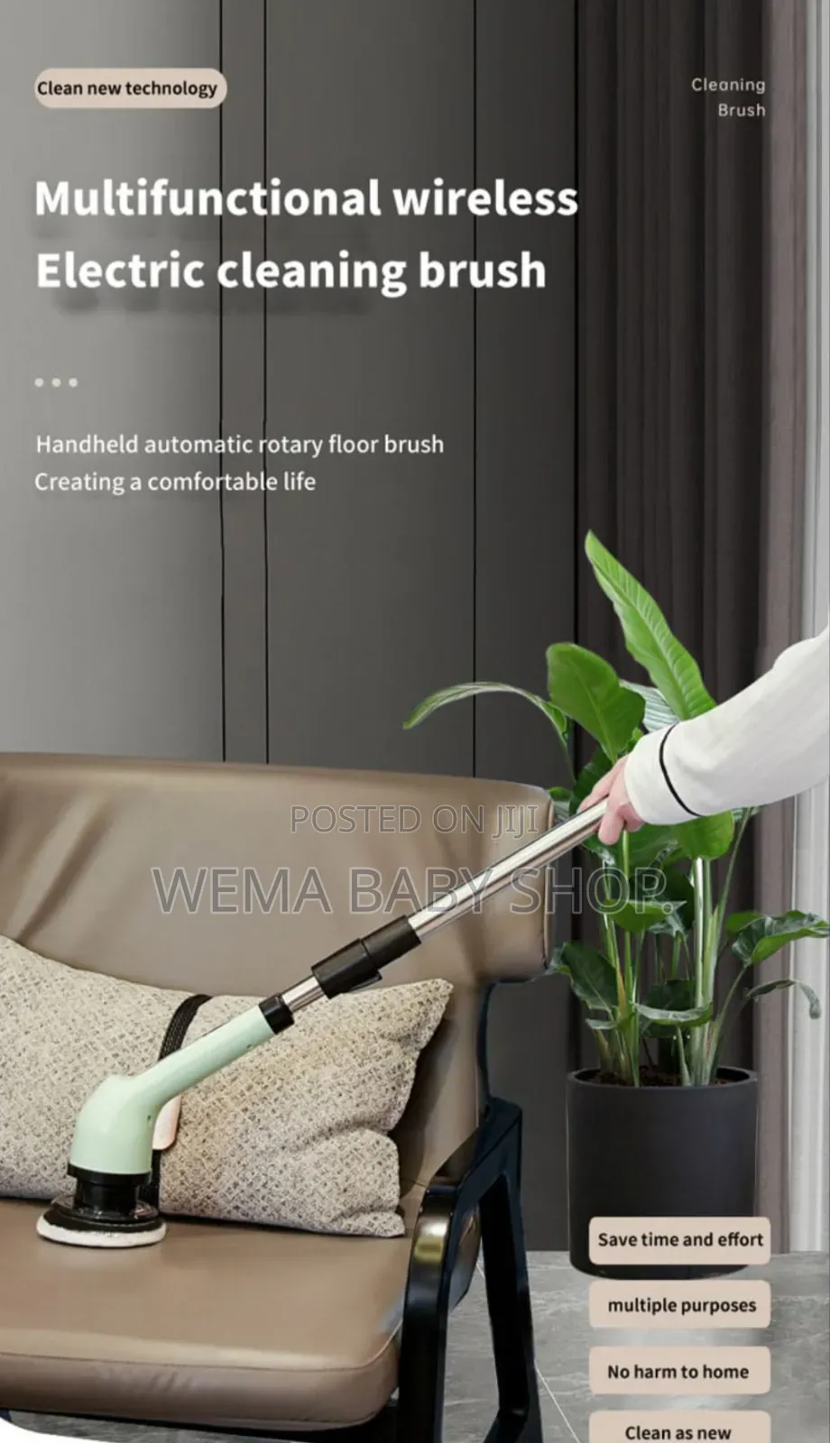 Multifunction Household Wireless Electric Cleaning Brush