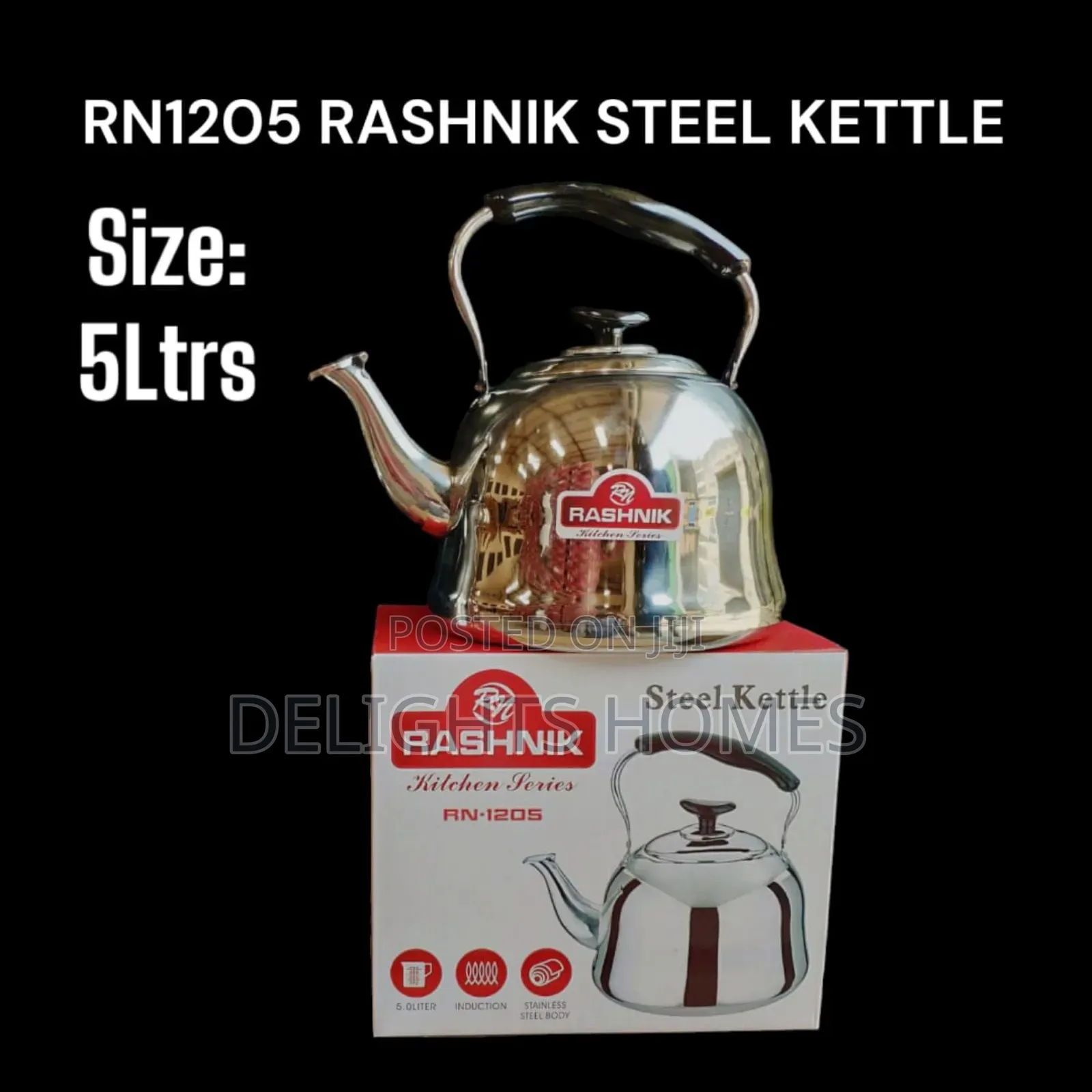 Rashink Stainless Steel Kettle
: 5ltrs