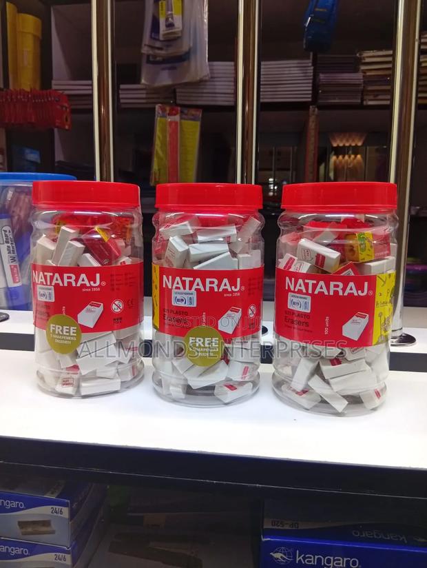 Tin of 100 Pieces Nataraj Eraser/ Rubber - main view