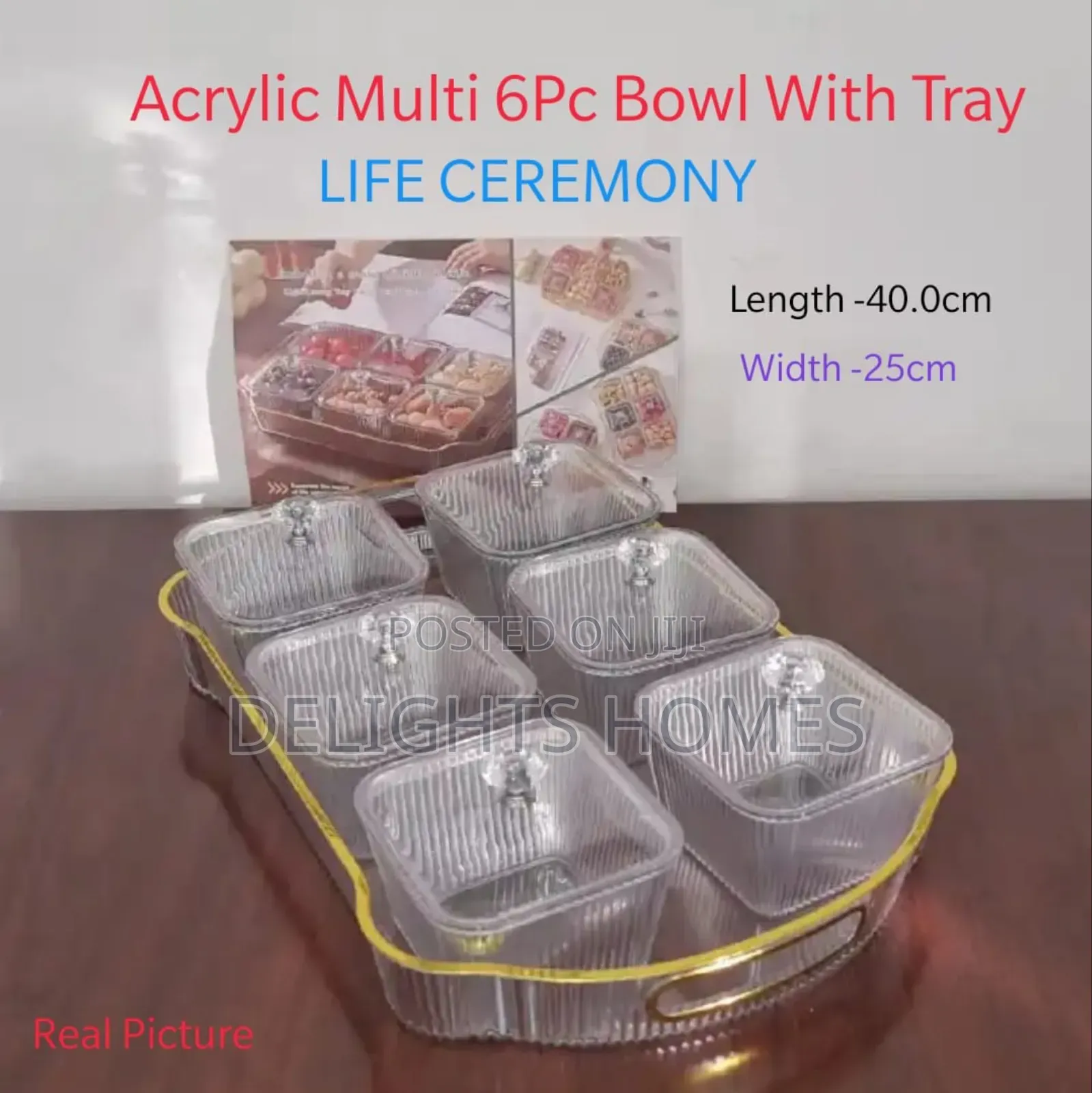 Acrylic Multi 6pc Bowl With Tray_be