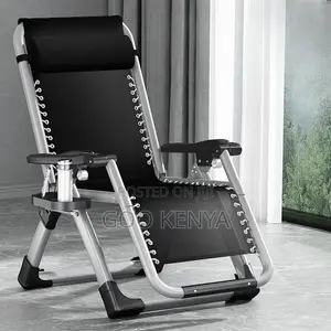 Home Chair ; Silver Cushioned Fold Away Chair