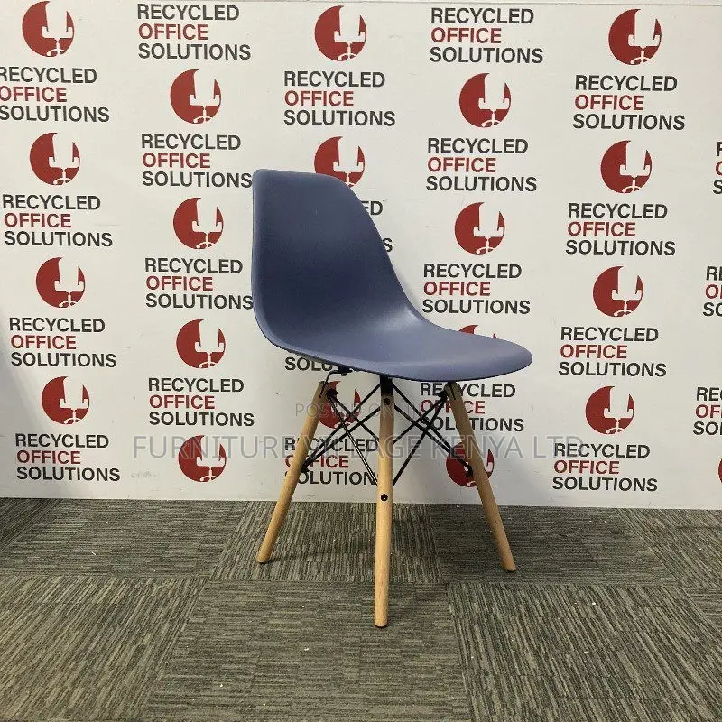 Home Chair: Purple Modernist Canteen Armless Chair
