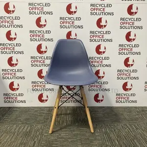 Home Chair: Purple Modernist Canteen Armless Chair