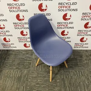 Home Chair: Purple Modernist Canteen Armless Chair