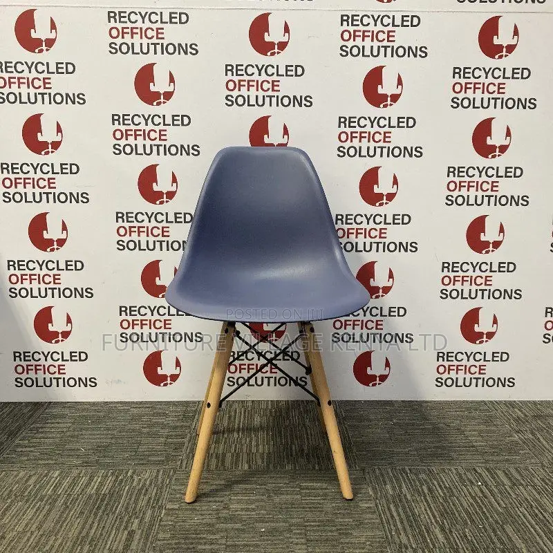 Home Chair: Purple Modernist Canteen Armless Chair