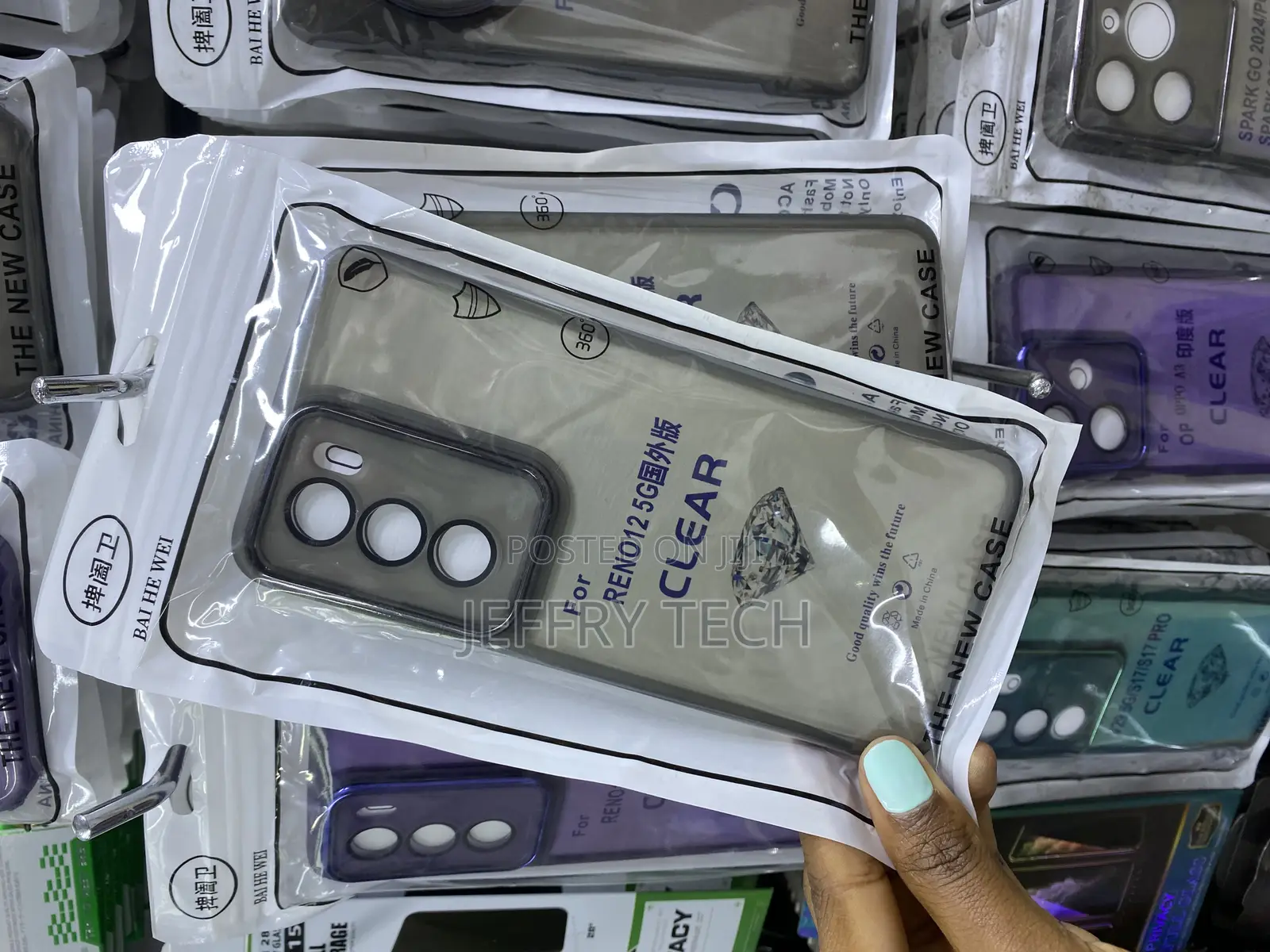 Gorilion Gray Transparent Crystal Clear Case Oppo Reno 12 5g