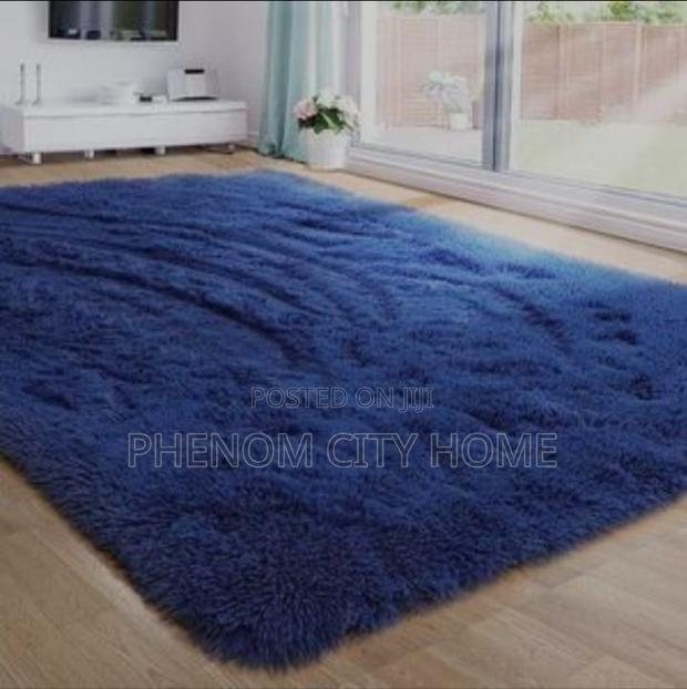 Blue Fluffy Cozy Carpets Available