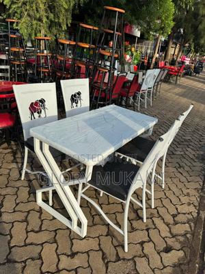White Coated Restaurant And Bar Chairs - thumbnail 2