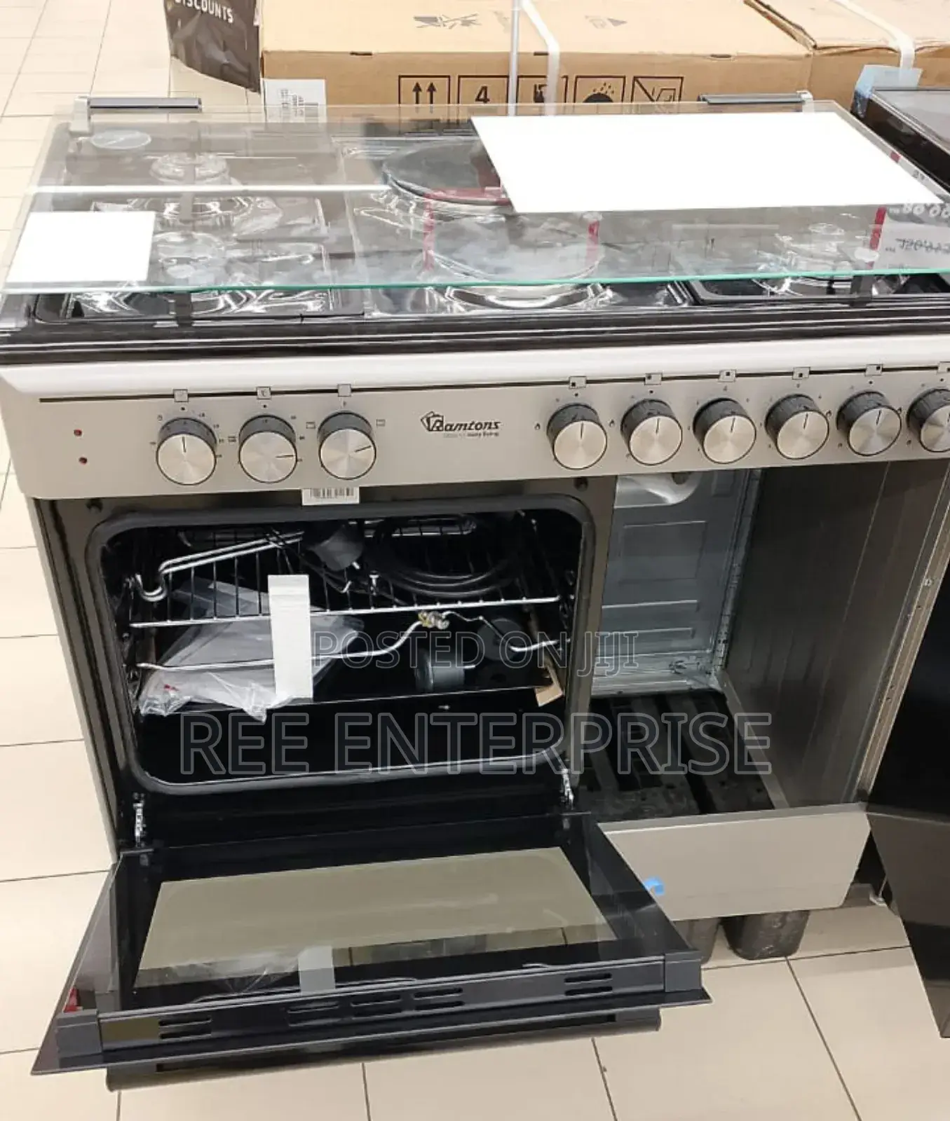 Ramtons - 60*90 Stainless Steel Cooker With Gas Compartment
